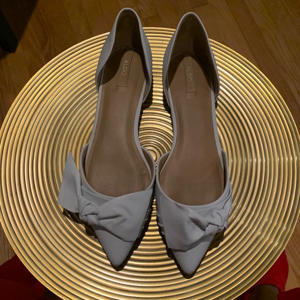 ALDO Beausoleil white flat shoe